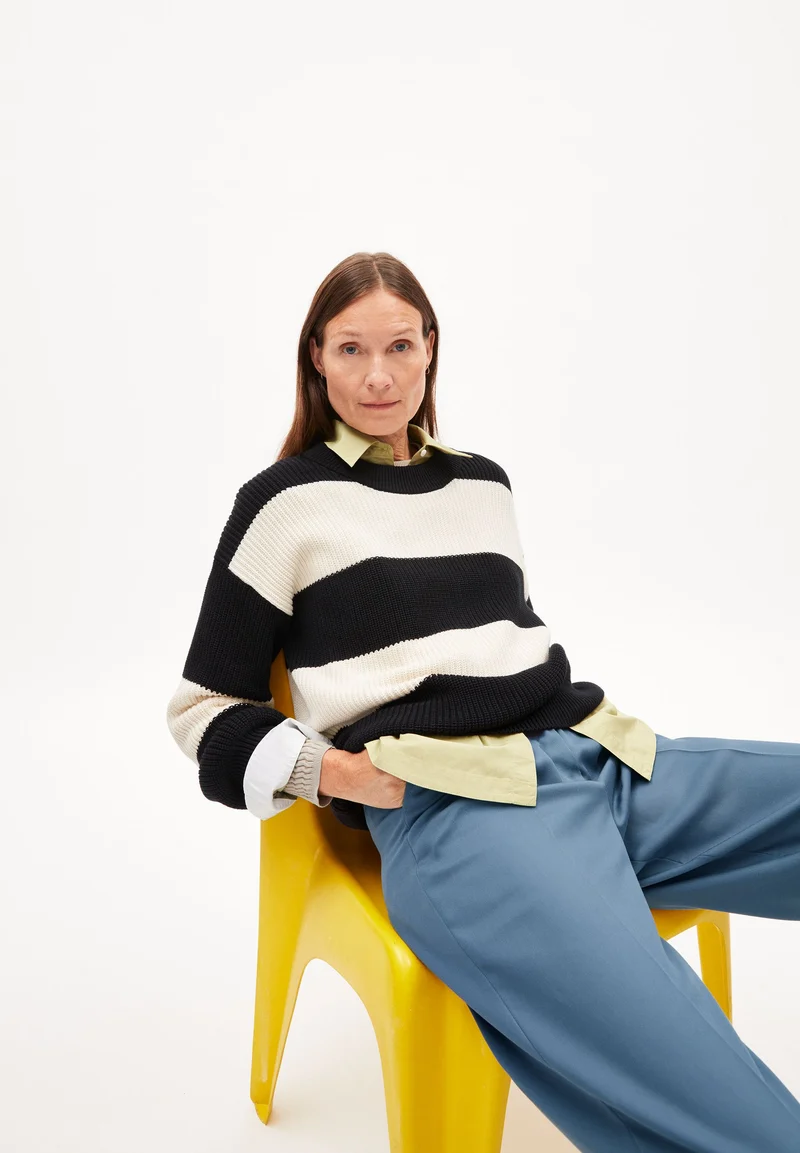 HAAYLE BLOCKSTRIPES | black-oatmilk