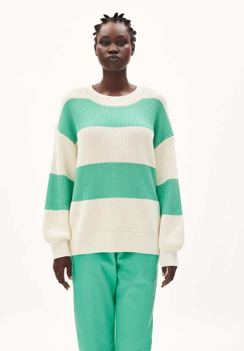 HAAYLE BLOCKSTRIPES | undyed-bright lime