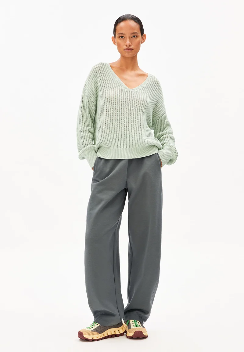LEINEN-MIX STRICKPULLOVER | foam