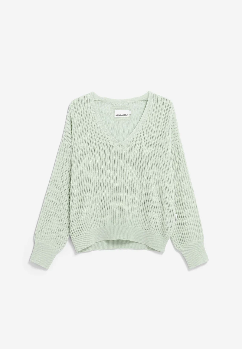 LEINEN-MIX STRICKPULLOVER | foam
