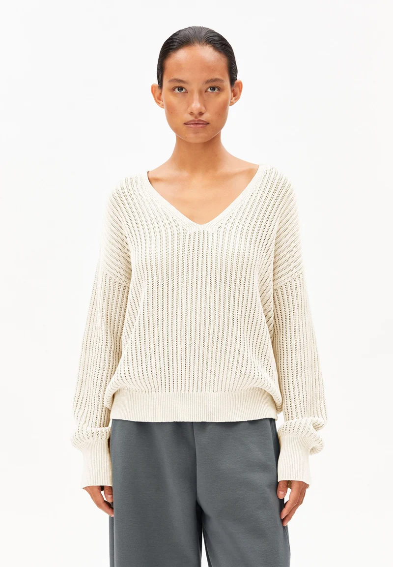 LEINEN-MIX STRICKPULLOVER | undyed