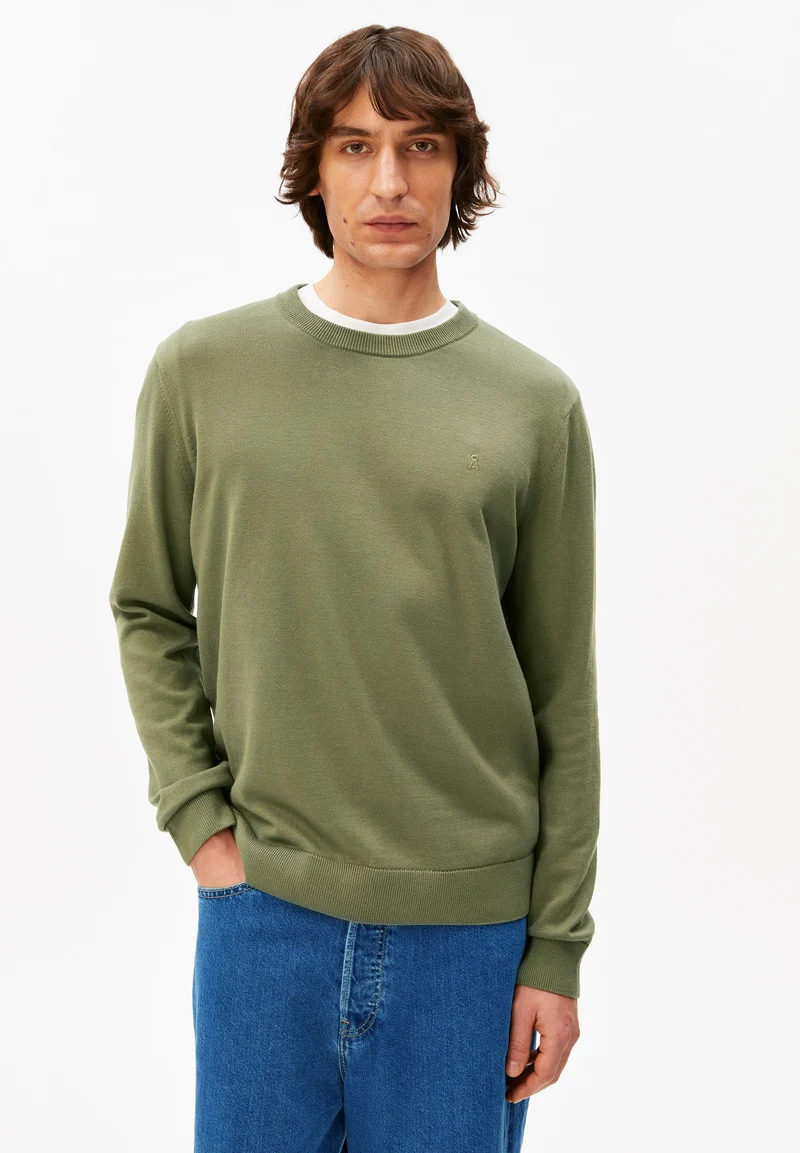 LOUKAA STRICKPULLOVER | fatigue green