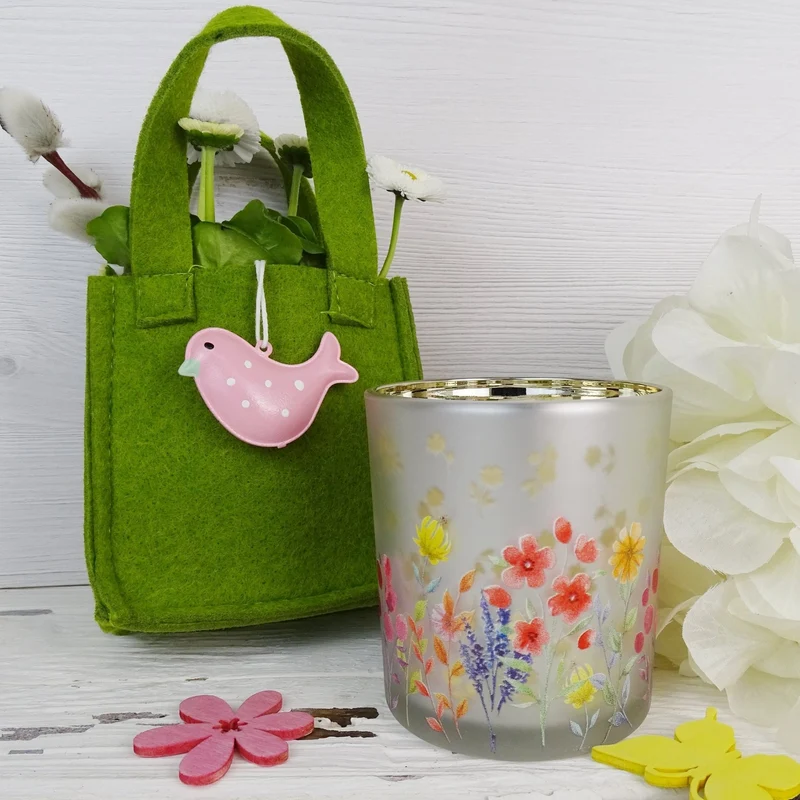 Logbuch-Verlag 9 Bunte Vögel zum Aufhängen Ostern Frühling kleine Metallanhänger Pastell Frühjahrsdeko Anhänger 3 x 4,5 cm