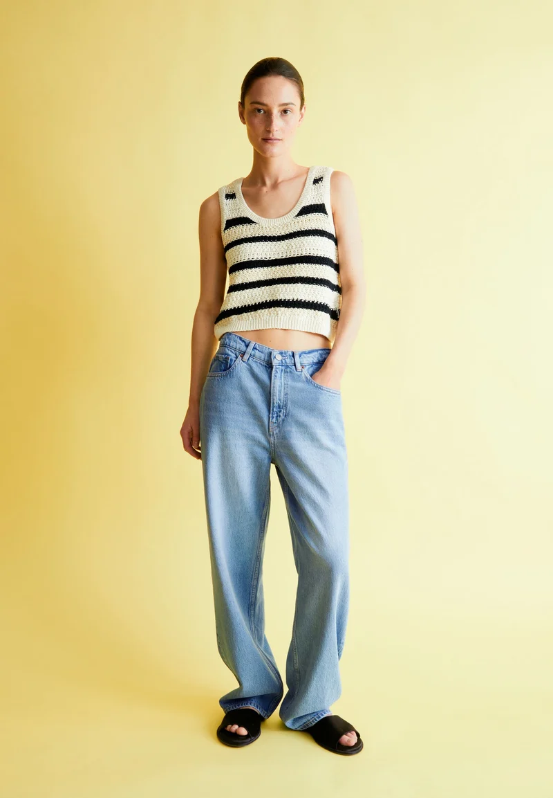 CLAAIRE STRIPES | raw white-night sky