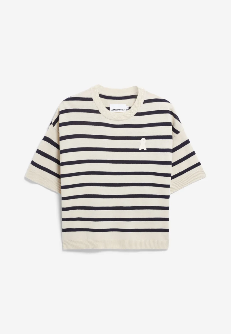 LIZAA LINO STRIPES | raw white-night sky