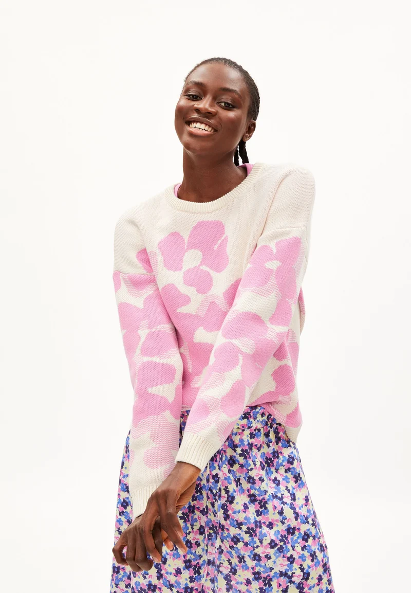 OLESSYAA AQUA FLORAL | oatmilk-raspberry pink