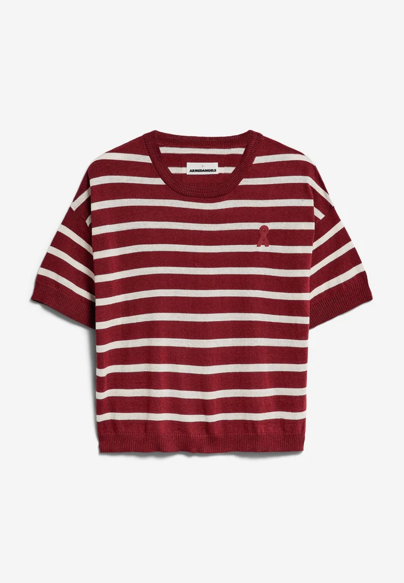 LILLAAS STRIPES | dark crimson-off white