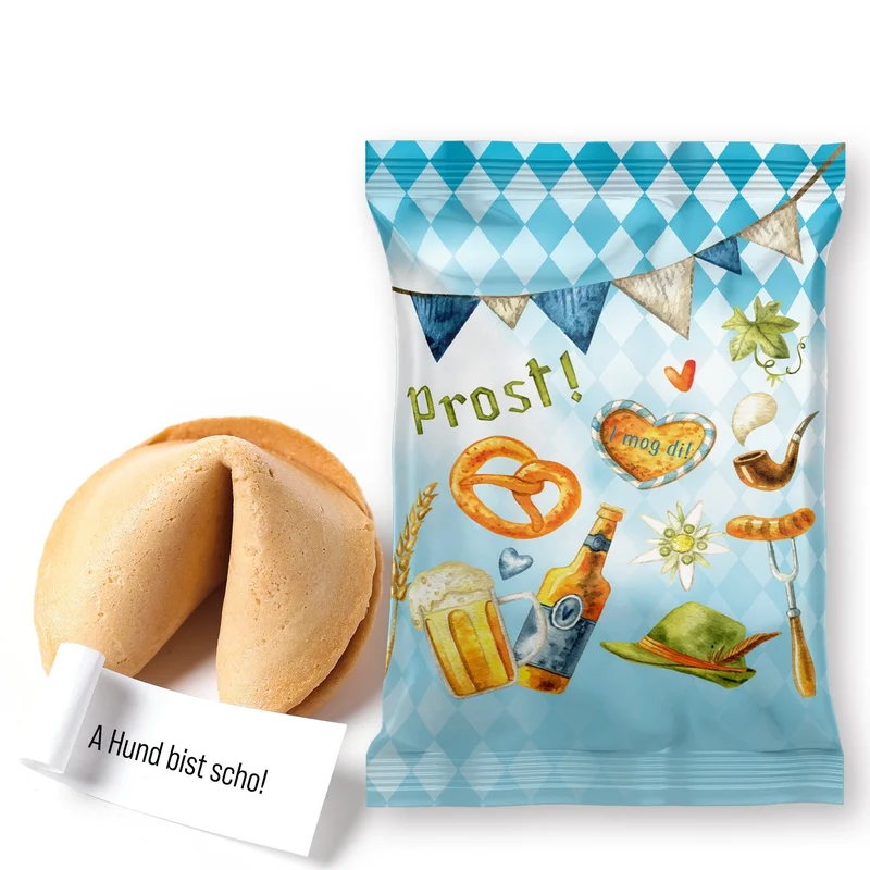 Bayerische Glückskekse mit Mundart-Sprüchen