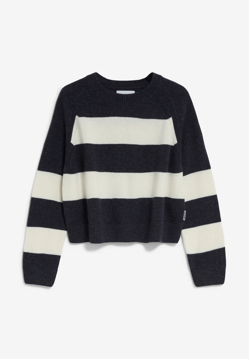 DILIRIAA STRIPES | steel melange-oatmilk