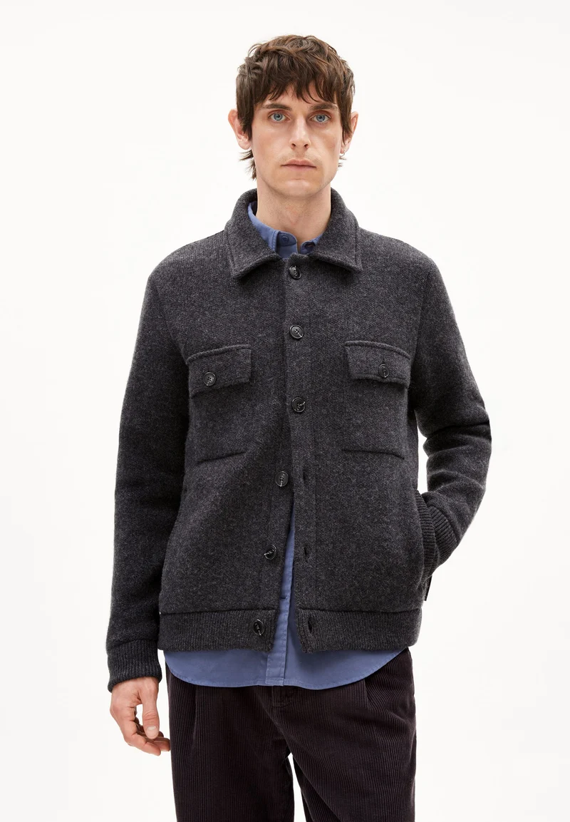 MAARK STRICK-OVERSHIRT | steel melange