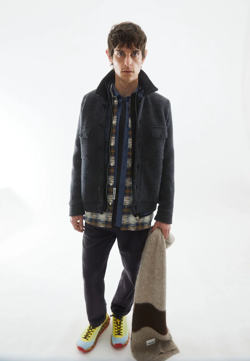 MAARK STRICK-OVERSHIRT | steel melange