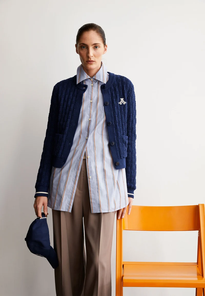 JULIAANAS STRUCTURE STRICKJACKE | blue noon