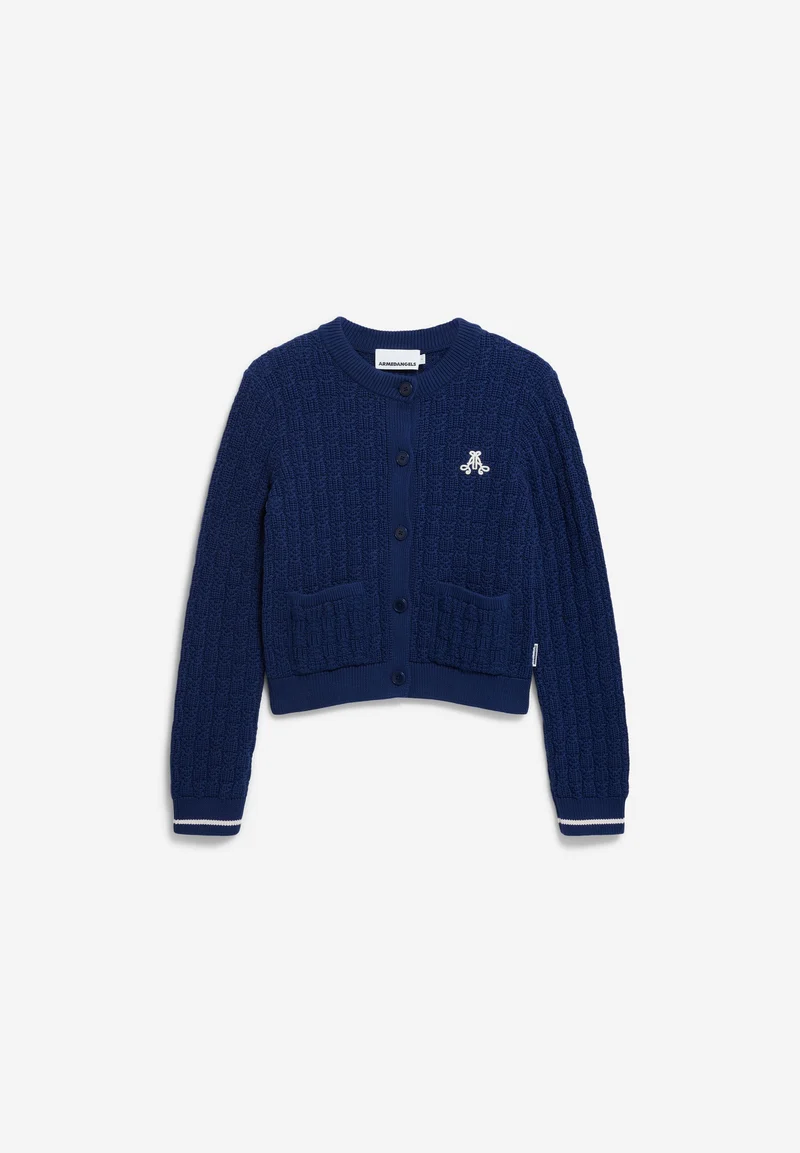 JULIAANAS STRUCTURE STRICKJACKE | blue noon