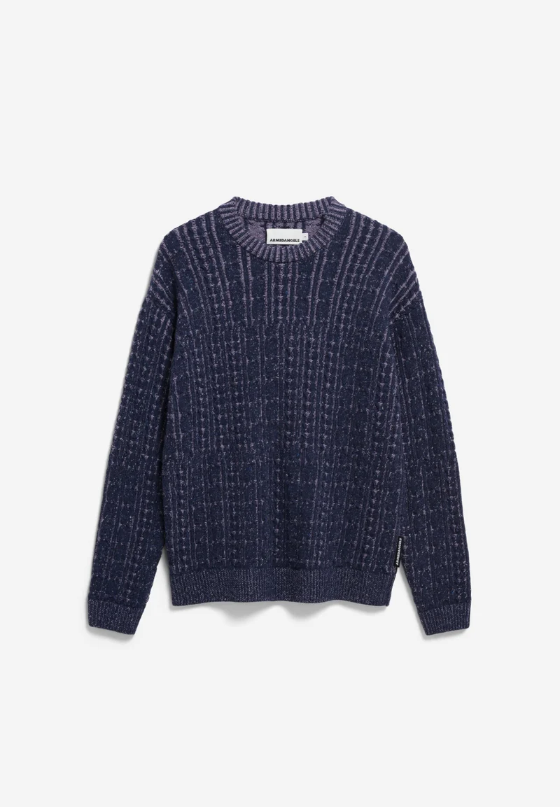 DAAKO STRICKPULLOVER | night sky tweed-frozen lavender