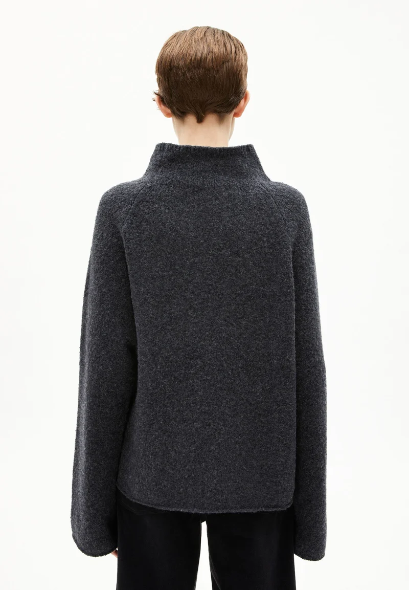 ICONIC Å BOUCLÉ-STRICKPULLOVER | steel melange-oatmilk