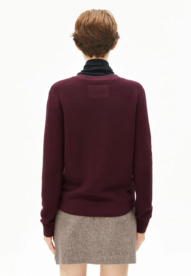 MENAAL LINKS LINKS CARDIGAN | dark cranberry