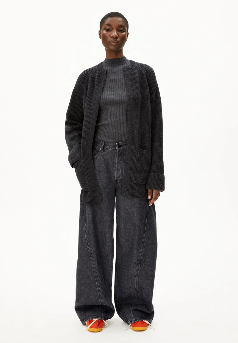 WARDAA STRICKJACKE | steel melange