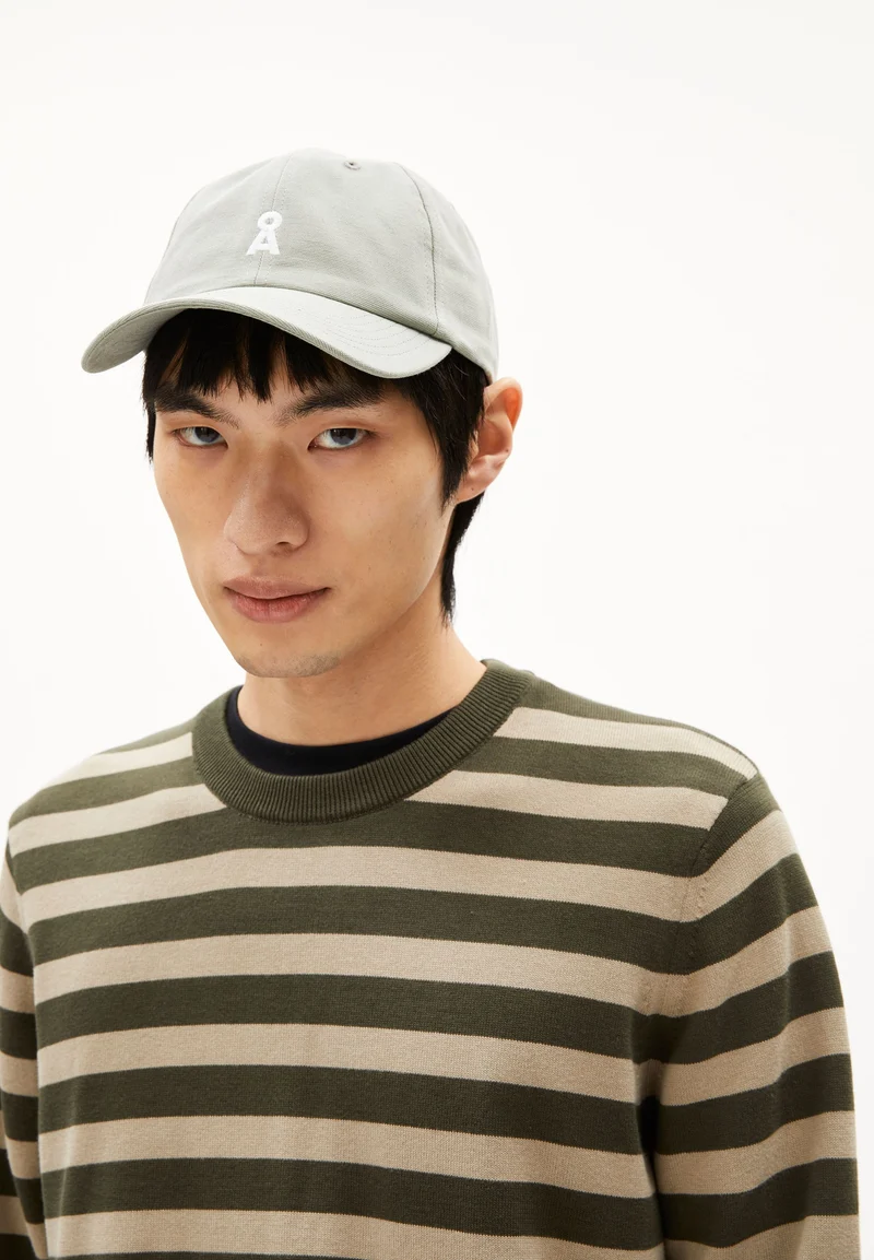 LOUKAA FINE STRIPES STRICKPULLOVER | forest pine-light sage