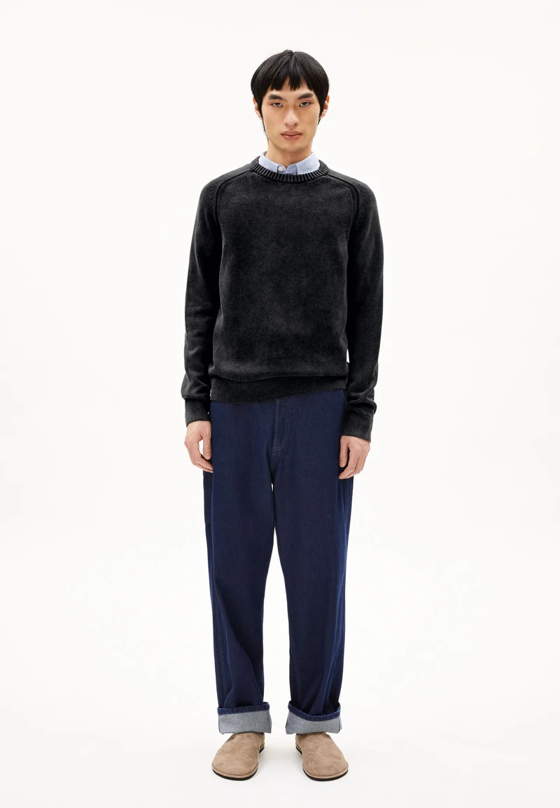 VAANJO GMT DYE STRICKPULLOVER | black