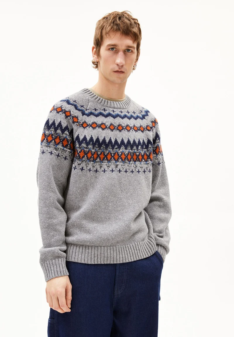 KAALLA FAIR ISLE | silver melange-dusty orange