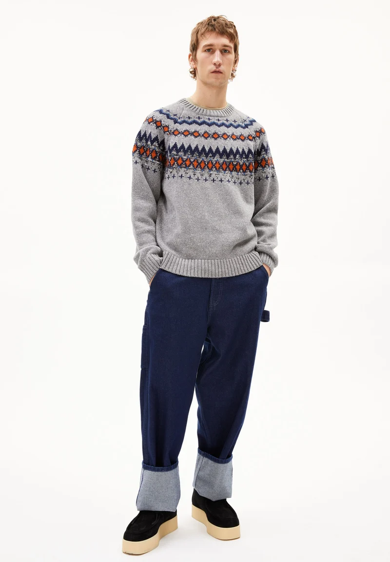 KAALLA FAIR ISLE | silver melange-dusty orange
