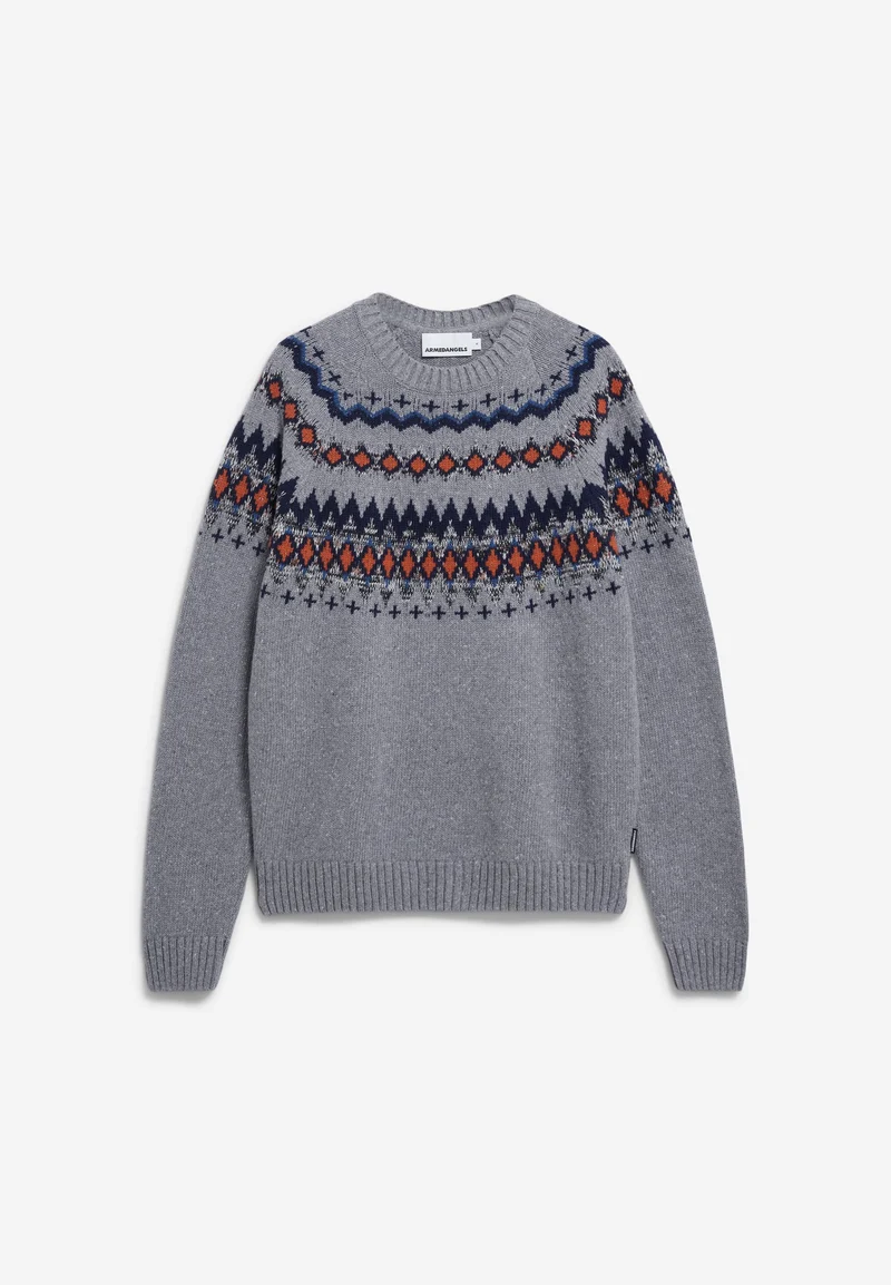 KAALLA FAIR ISLE | silver melange-dusty orange
