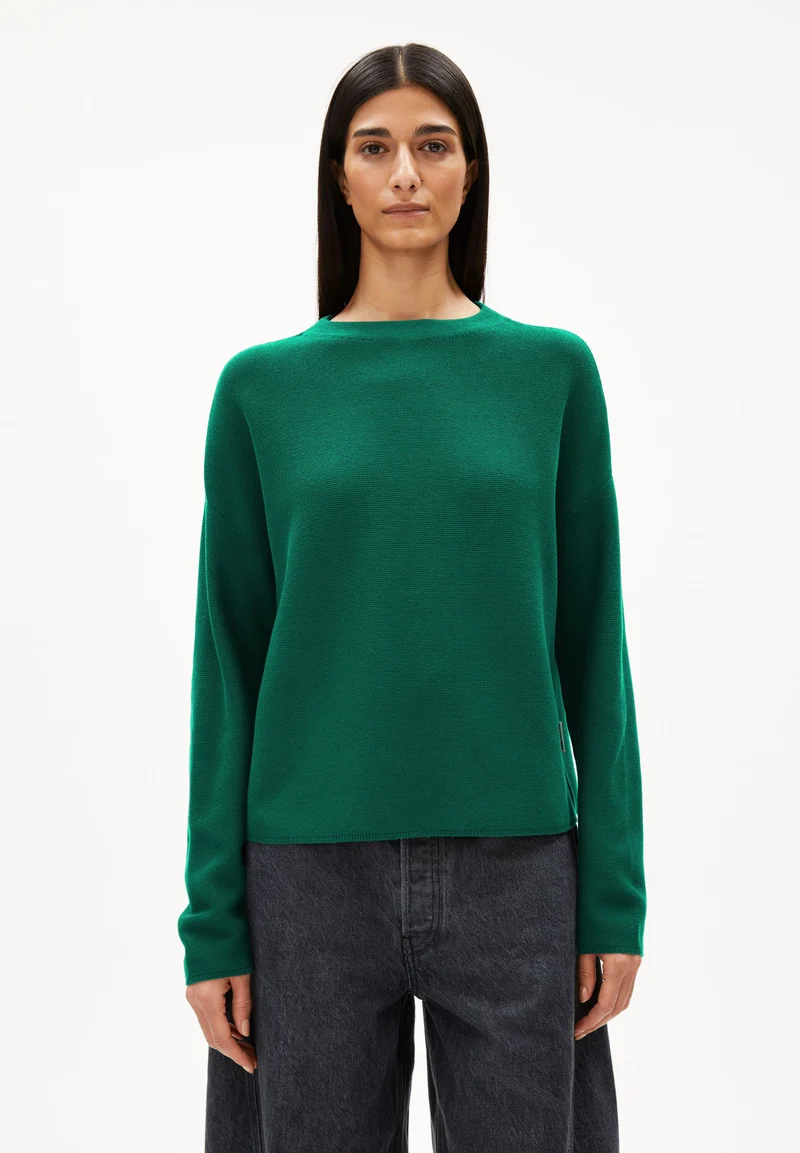 MERINAA STRICKPULLOVER | emerald green