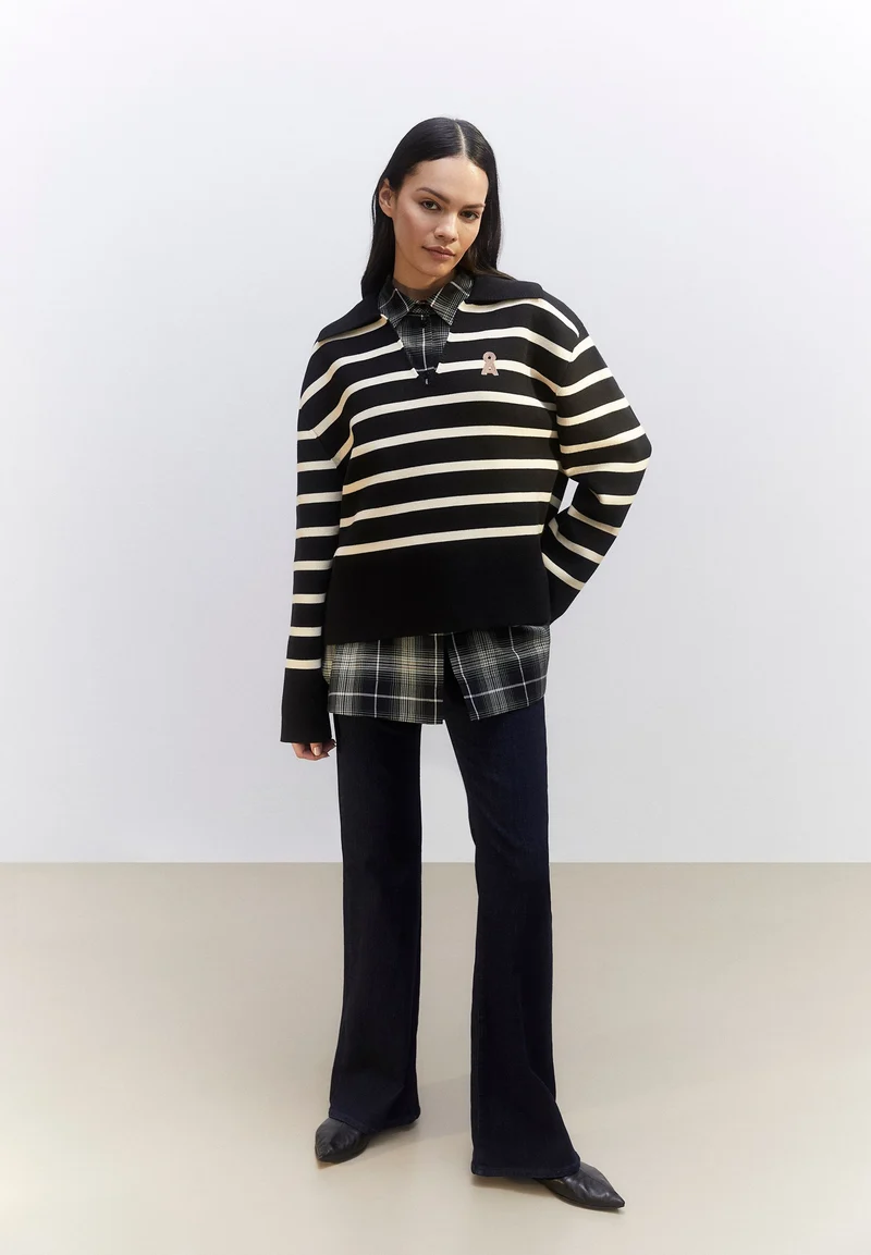 FREJIAAS STRIPES | black-oatmilk