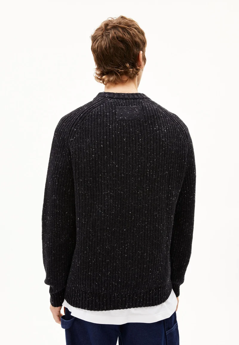 KIAANO TWEED-STRICKPULLOVER | black-oatmilk tweed