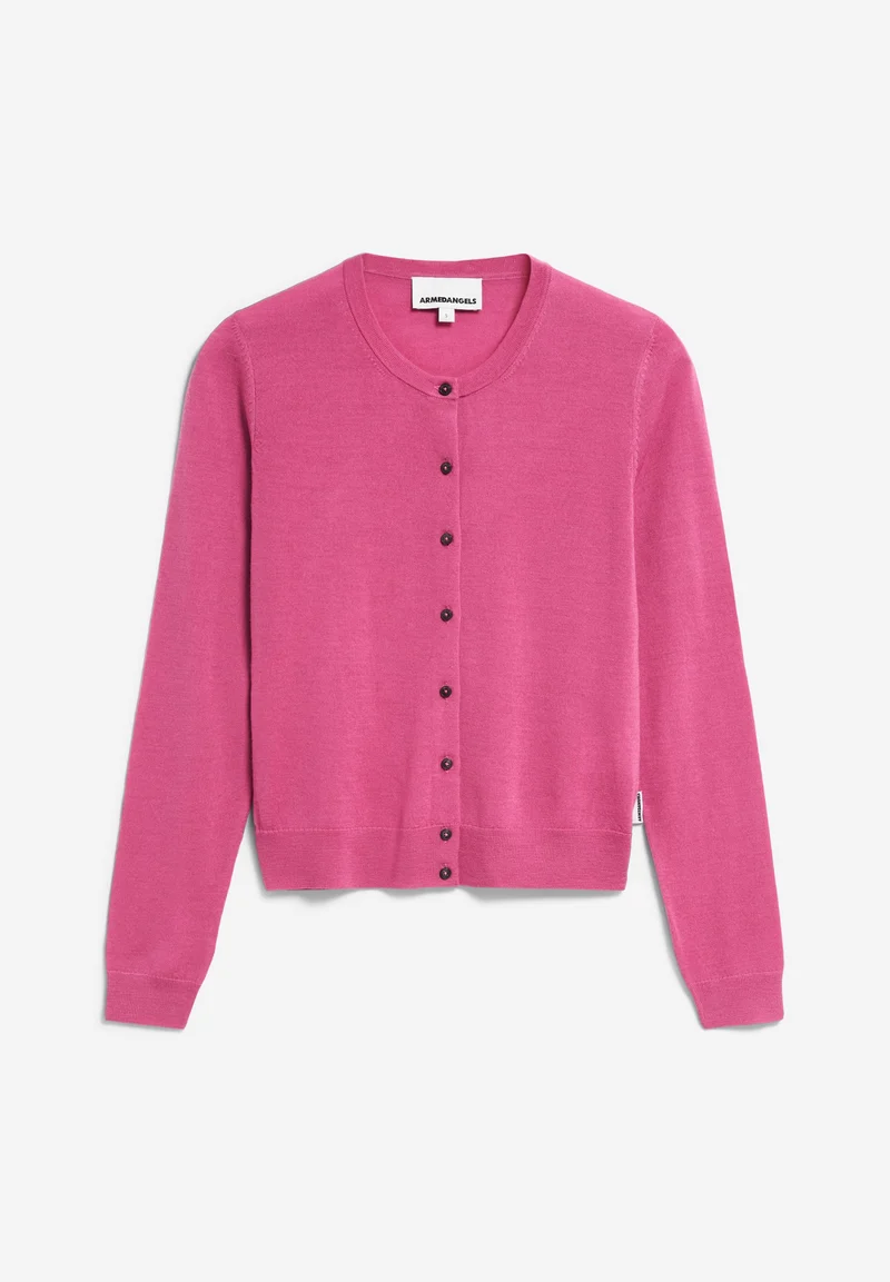 OPHALIAA MERINO STRICKJACKE | crushed berry
