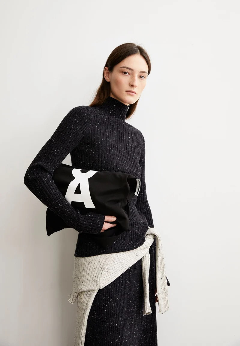 ALAANIA TWEED | black-oatmilk