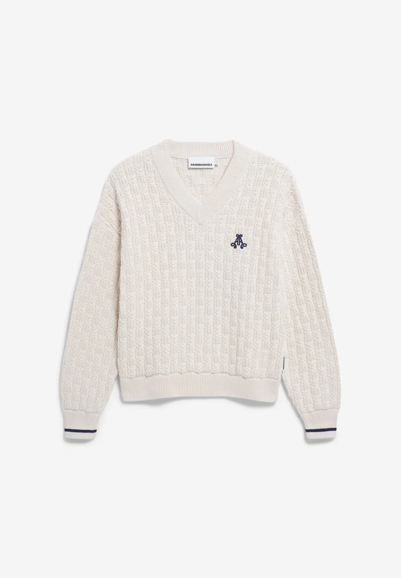 CAARLAS STRUCTURE STRICKPULLOVER | oatmilk