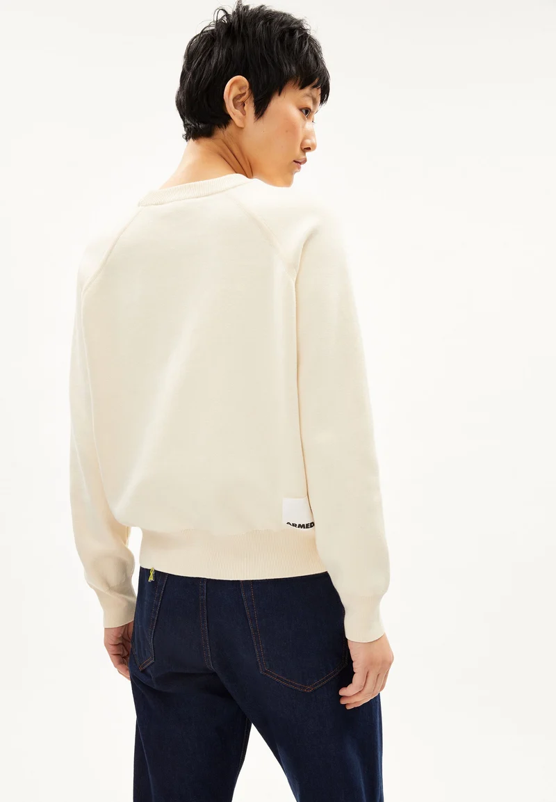 YADIRAA PLACED PRINT | oatmilk-warm blue
