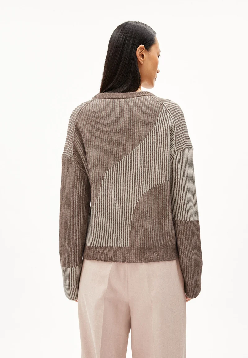 MAYRAA VANISE STRICKPULLOVER | cinnamon dust melange-oatmilk
