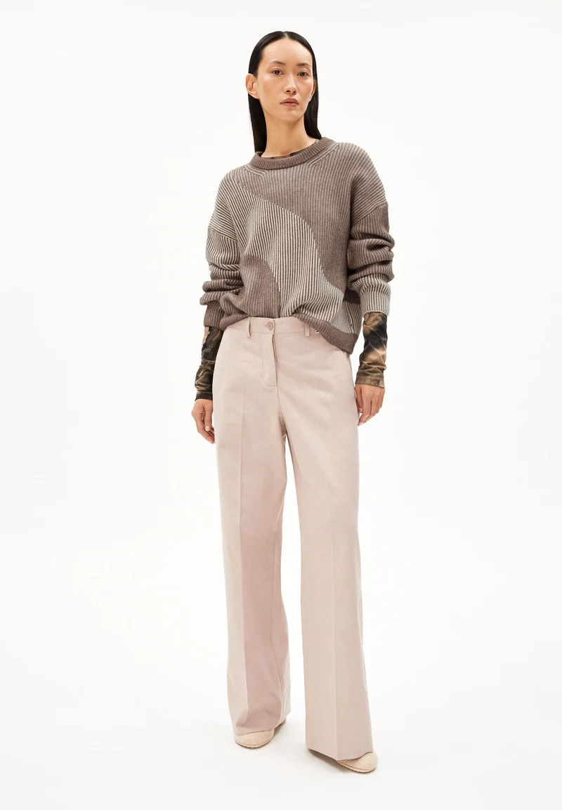 MAYRAA VANISE STRICKPULLOVER | cinnamon dust melange-oatmilk