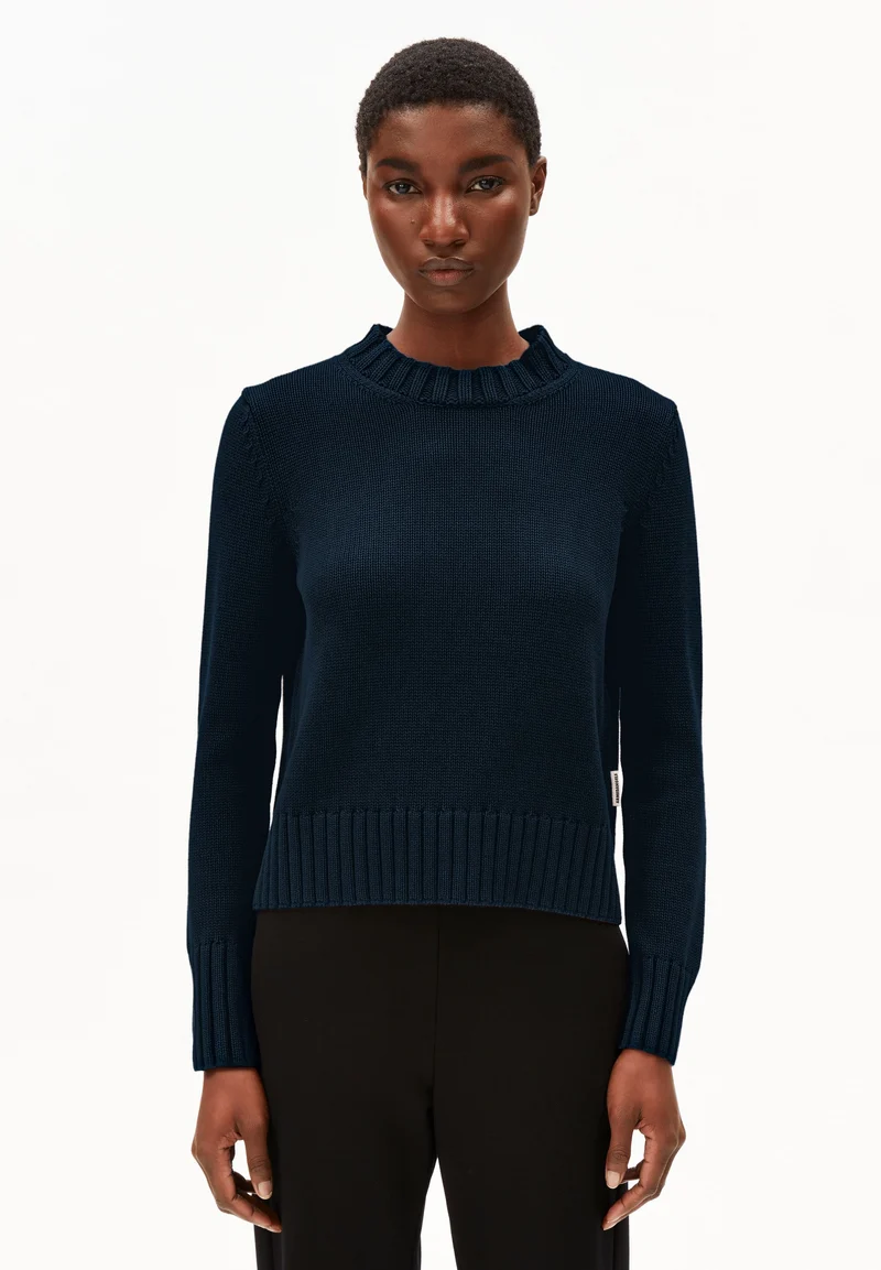 AMALIAAS GMT DYE STRICKPULLOVER | night sky