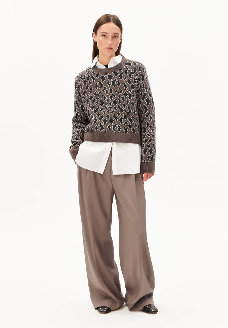 DILIRIAA LEOPAA STRICKPULLOVER | walnut cream