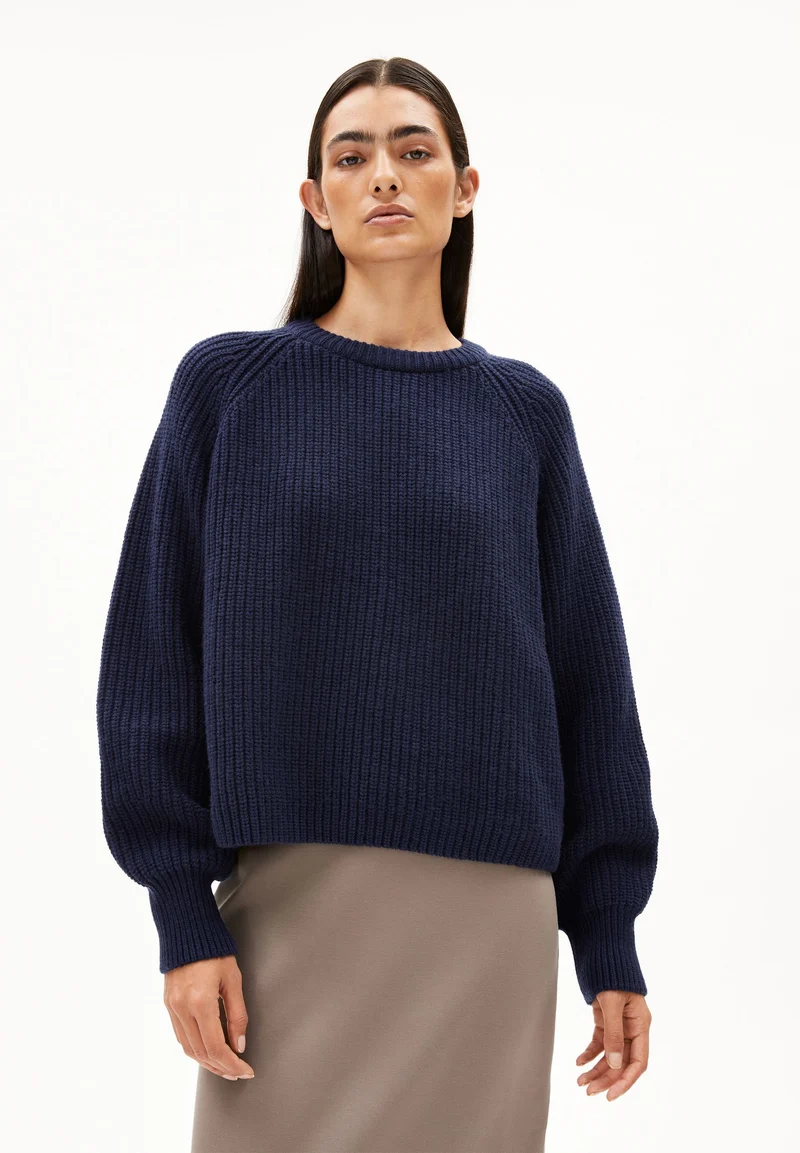 RIPP-STRICKPULLOVER | tinted navy