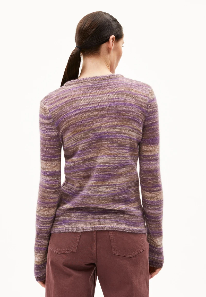 ROYAA STAMPATO STRICKPULLOVER | orchid-walnut creme