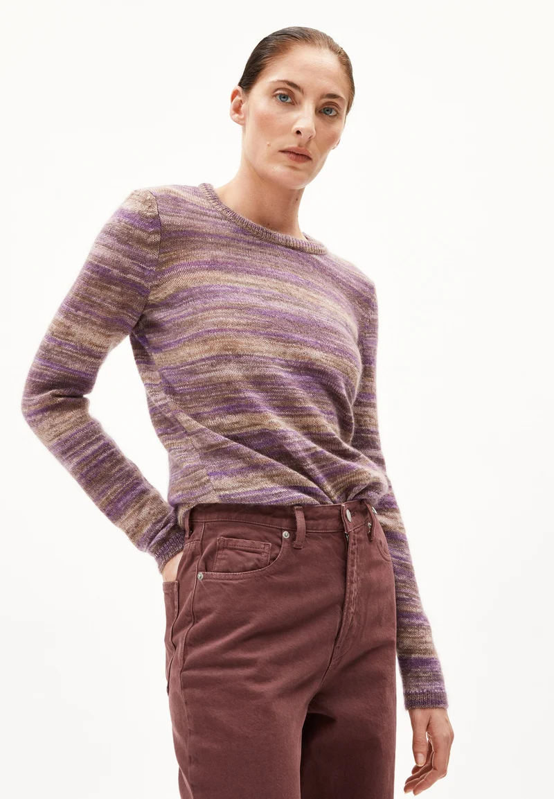ROYAA STAMPATO STRICKPULLOVER | orchid-walnut creme