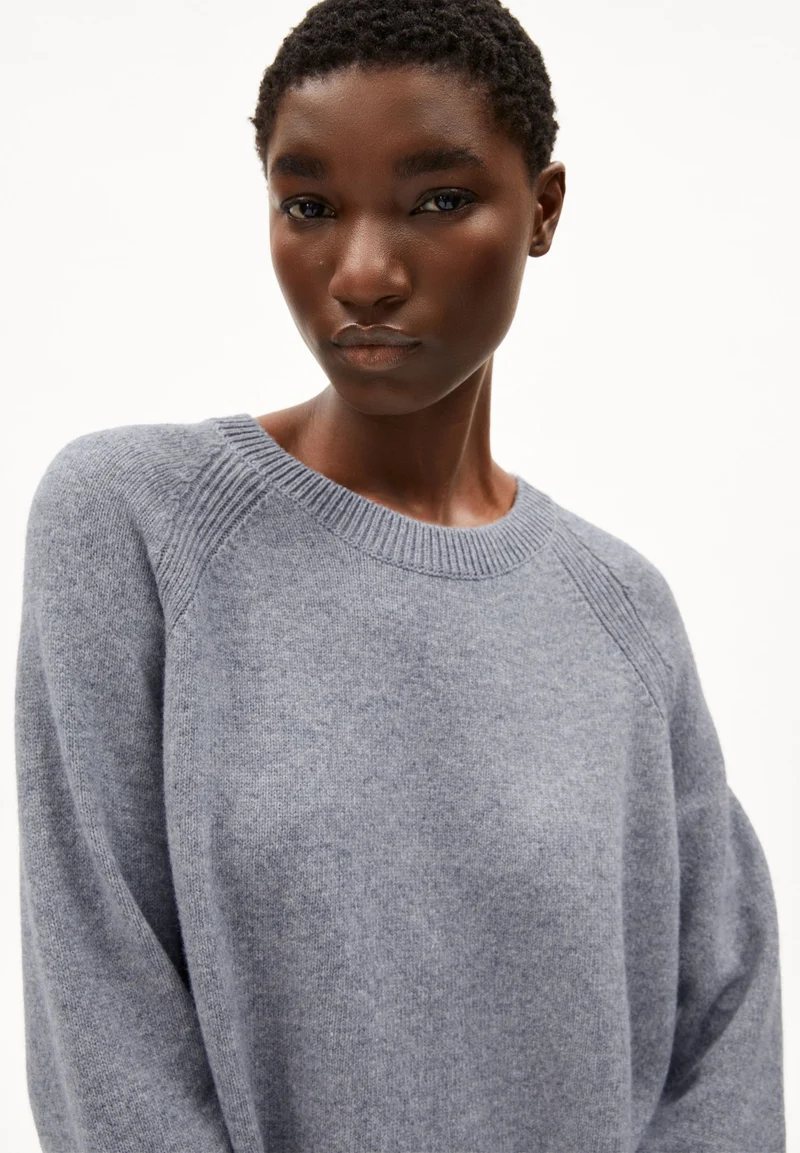DILIRIAA REGLANA STRICKPULLOVER | light grey melange
