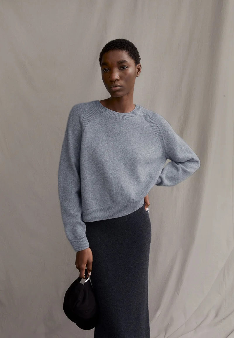 DILIRIAA REGLANA STRICKPULLOVER | light grey melange
