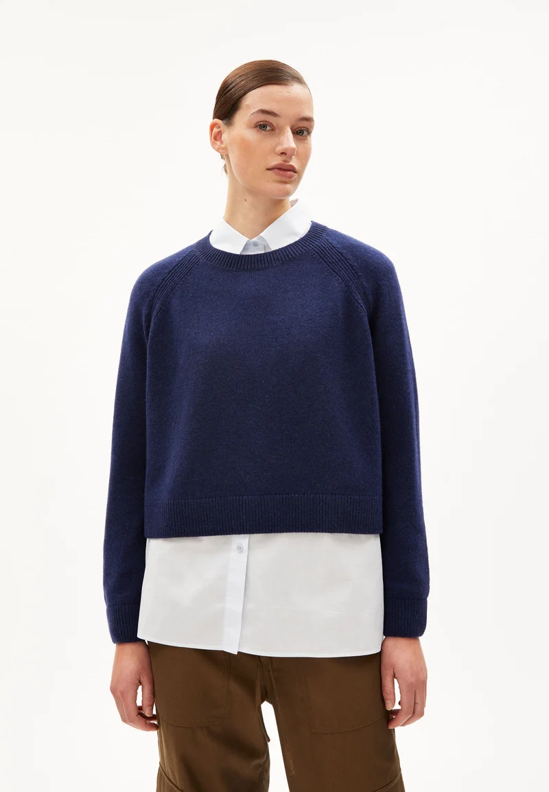 DILIRIAA REGLANA STRICKPULLOVER | deep sea blue