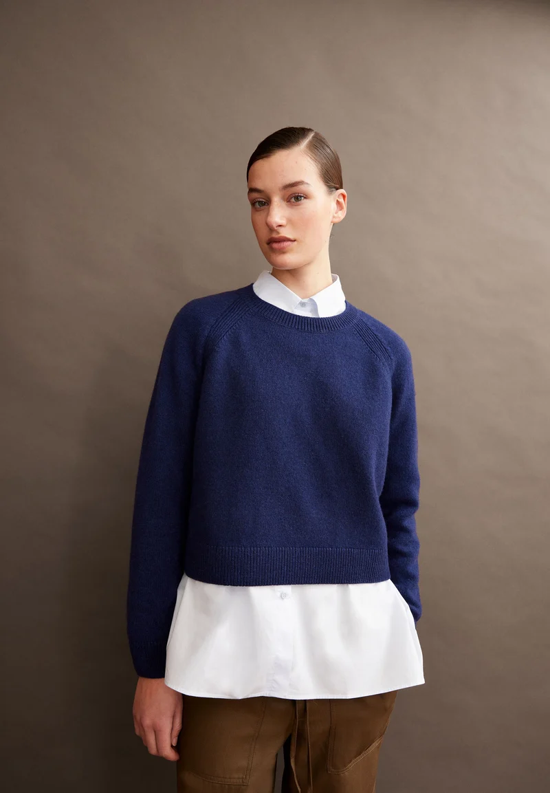 DILIRIAA REGLANA STRICKPULLOVER | deep sea blue