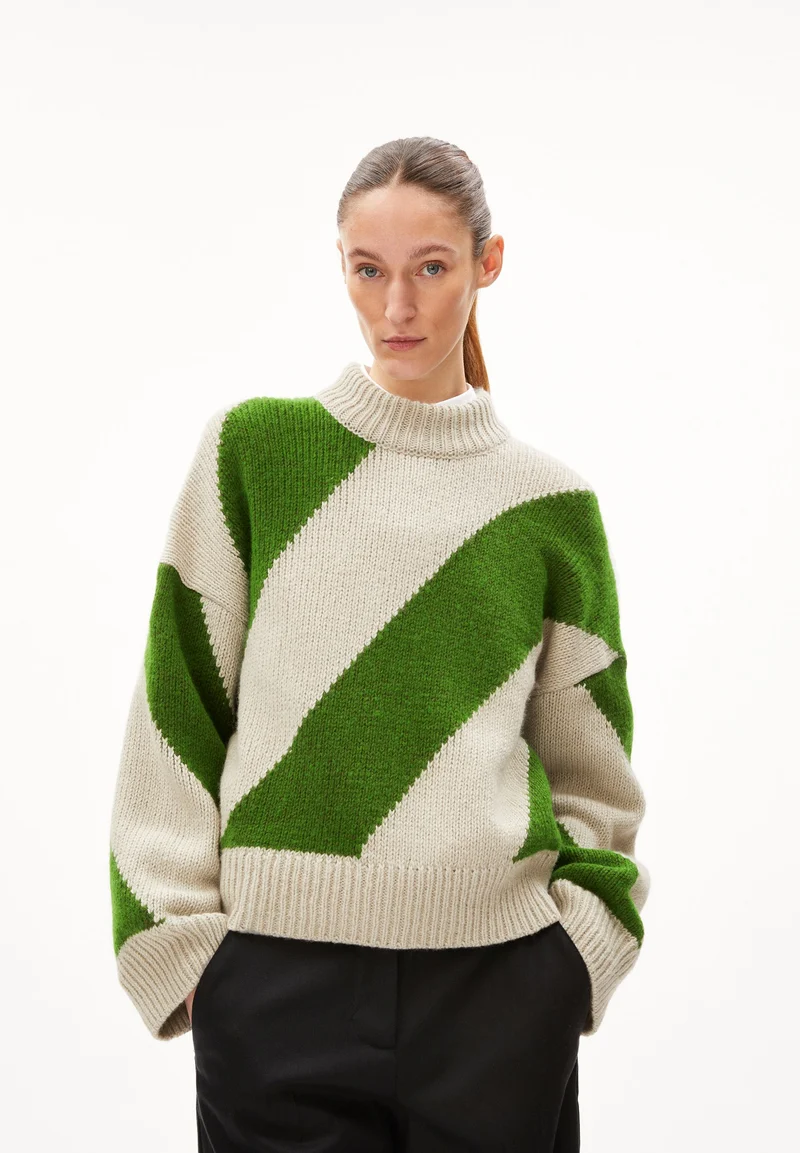 SADNAA STRIPES | gravel-ivy green