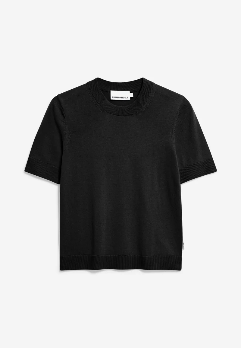 SILJIAAS STRICK T-SHIRT | black